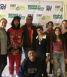 students at a Bronx community event